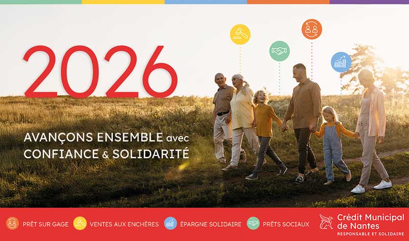 Carte de voeux 2026 du Crédit Municipal de Nantes